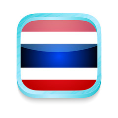 Image showing Smart phone button with Thailand flag