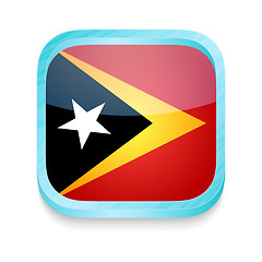 Image showing Smart phone button with East Timor flag