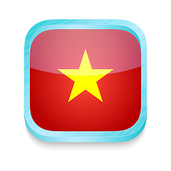Image showing Smart phone button with Vietnam flag