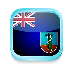 Image showing Smart phone button with Montserrat flag