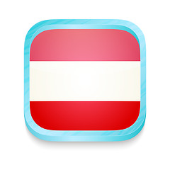 Image showing Smart phone button with Austria flag