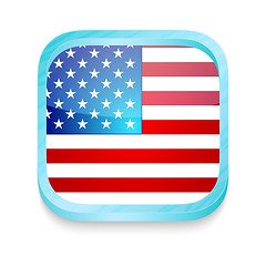 Image showing Smart phone button with USA flag