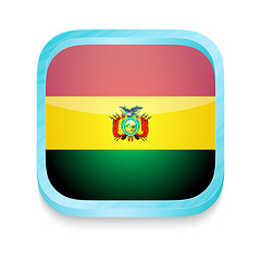 Image showing Smart phone button with Bolivia flag