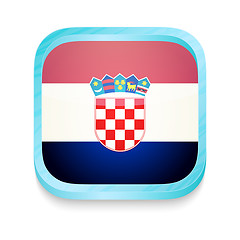 Image showing Smart phone button with Croatia flag