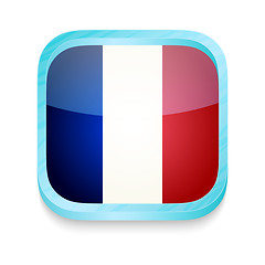 Image showing Smart phone button with France flag