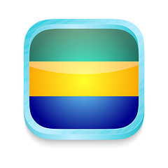 Image showing Smart phone button with Gabon flag