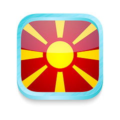 Image showing Smart phone button with Macedonia flag