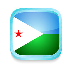 Image showing Smart phone button with Djibouti flag