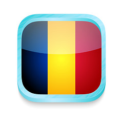 Image showing Smart phone button with Romania flag