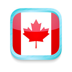 Image showing Smart phone button with Canada flag