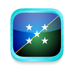 Image showing Smart phone button with Solomon Islands flag