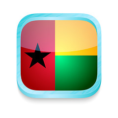 Image showing Smart phone button with Guineea Bissau flag