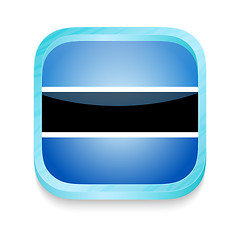 Image showing Smart phone button with Botswana flag