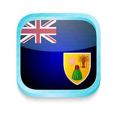 Image showing Smart phone button with Turks and Caicos flag