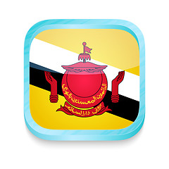 Image showing Smart phone button with Brunei flag