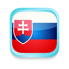 Image showing Smart phone button with Slovakia flag