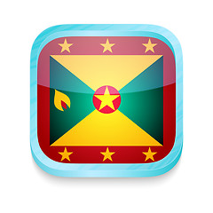 Image showing Smart phone button with Grenada flag