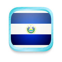 Image showing Smart phone button with El Salvador flag