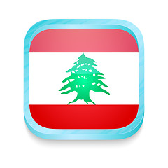 Image showing Smart phone button with Lebanon flag