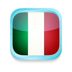 Image showing Smart phone button with Italy flag