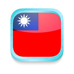 Image showing Smart phone button with Taiwan flag