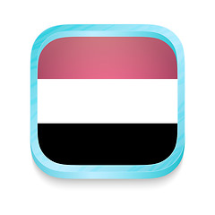 Image showing Smart phone button with Yemen flag