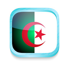 Image showing Smart phone button with Algeria flag