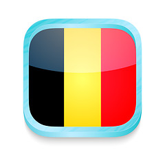 Image showing Smart phone button with Belgium flag