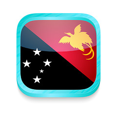 Image showing Smart phone button with Papua New Guinea  flag