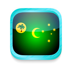 Image showing Smart phone button with Cocos Island flag