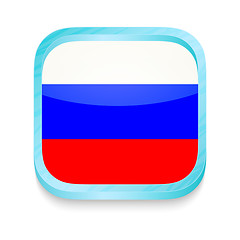 Image showing Smart phone button with Rusia flag