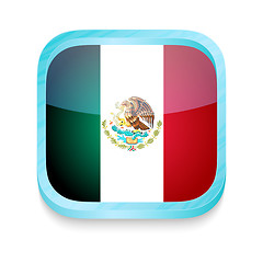 Image showing Smart phone button with Mexican flag