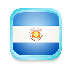 Image showing Smart phone button with Argentina flag