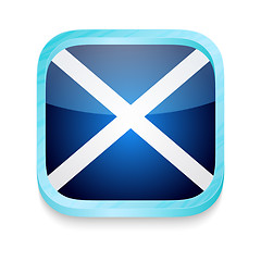 Image showing Smart phone button with Scotland flag