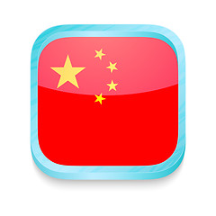 Image showing Smart phone button with China flag