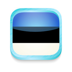 Image showing Smart phone button with Estonia flag