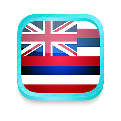 Image showing Smart phone button with Hawaii flag