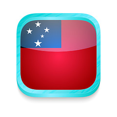 Image showing Smart phone button with Samoa flag