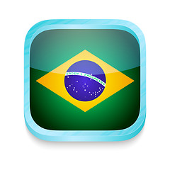 Image showing Smart phone button with Brazil flag