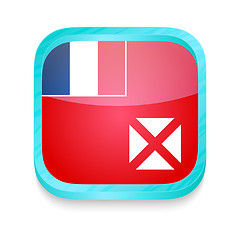 Image showing Smart phone button with Wallis and Futuna flag