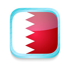 Image showing Smart phone button with Bahrain flag