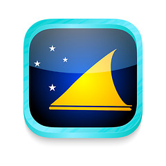 Image showing Smart phone button with Tokelau flag