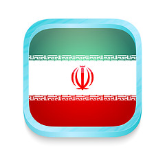 Image showing Smart phone button with Iran flag