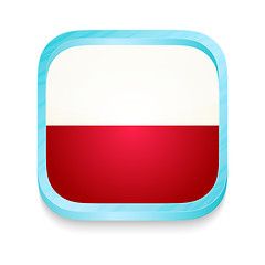 Image showing Smart phone button with Poland flag