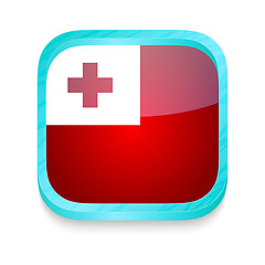 Image showing Smart phone button with Tonga flag