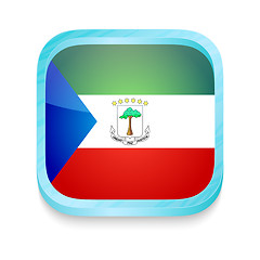 Image showing Smart phone button with Equatorial Guinea flag