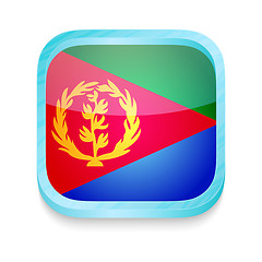 Image showing Smart phone button with Eritrea flag