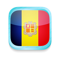 Image showing Smart phone button with Andorra flag