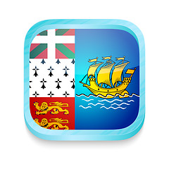 Image showing Smart phone button with Saint-Pierre and Miquelon flag