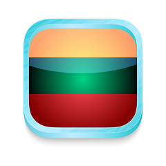 Image showing Smart phone button with Lithuania flag